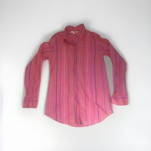 Victorias Secret Pink Long Sleeve Sleep Button Up Shirt XS Vs7